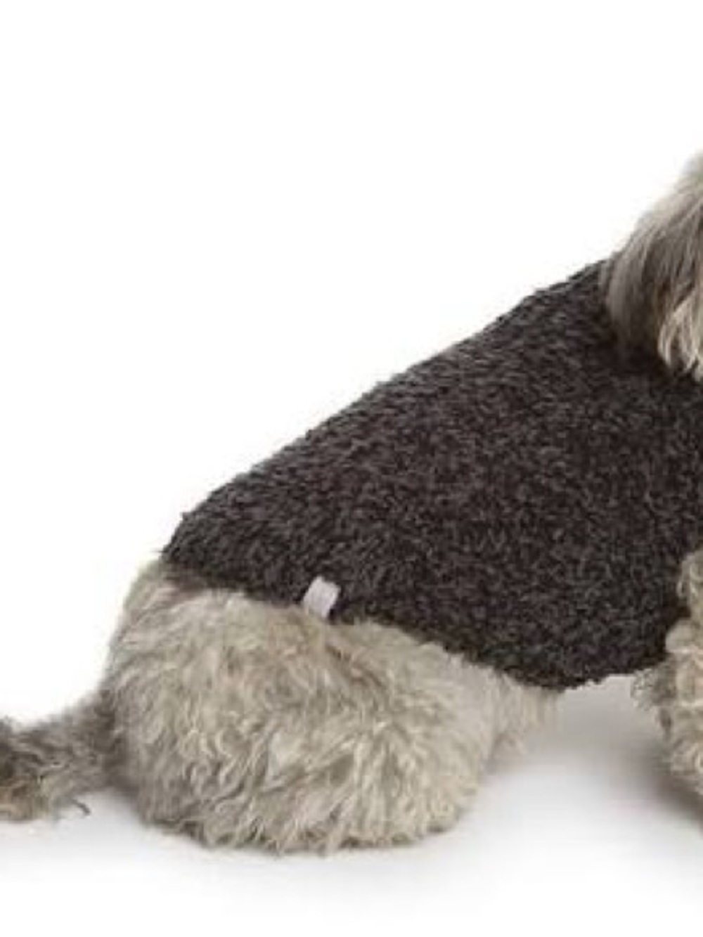 NWT Barefoot Dreams Carbon Heather Cozy Dog Sweater Size Large
